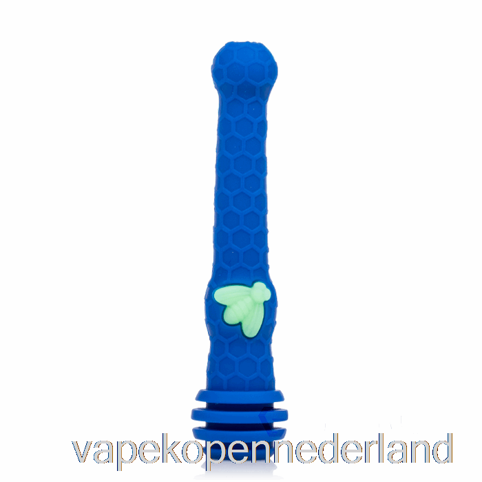 Vape Nederland Stratus Honingdipper Siliconen Schar Stro Navy / Uv Bee (blauw / Uv Groene Bij)
